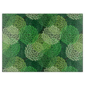 緑の花パターン カッティングボード (正面)