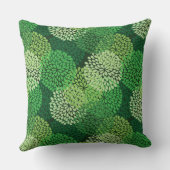 緑の花パターン クッション (裏面)