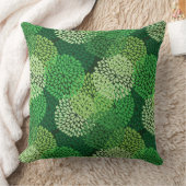 緑の花パターン クッション (ブランケット)