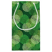 緑の花パターン スモールペーパーバッグ (裏面)