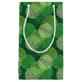 緑の花パターン スモールペーパーバッグ (正面)