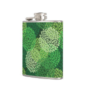 緑の花パターン フラスク (左)