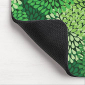 緑の花パターン マウスパッド (コーナー)