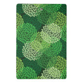 緑の花パターン ミニクリップボード (裏面)