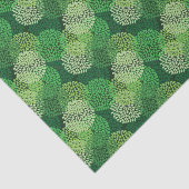 緑の花パターン 薄葉紙 (詳細)