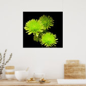 緑の花プリント/ポスター ポスター (キッチン)