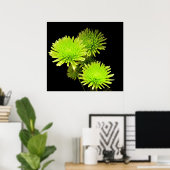緑の花プリント/ポスター ポスター (ホームオフィス)