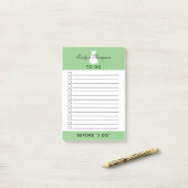 緑の花嫁結婚のTo Doチェックリスト ポストイット (デスク上)