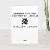 緑の花屋店の窓のイースターのウサギプランター シーズンカード (裏面)