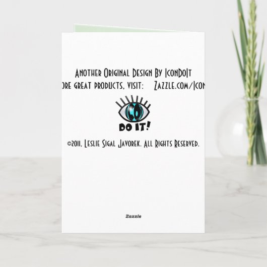 緑の花屋店の窓のイースターのウサギプランター シーズンカード (裏面)