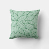 緑の花弁の水彩画の枕 クッション (裏面)