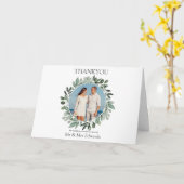 緑の花束の縁ど植物の葉 カード (黄色い花)