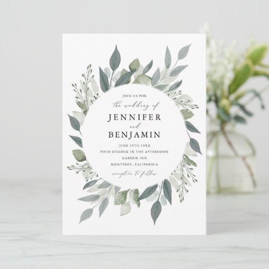 緑の花束 招待状 (スタンド正面)