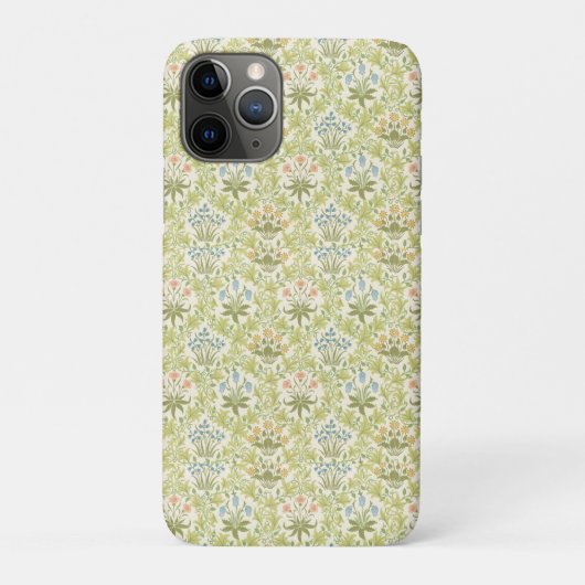 緑の花柄のガーリーな女性 Case-Mate iPhoneケース (裏)