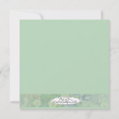 緑の花柄"ありがとう"カード サンキューカード (裏面)