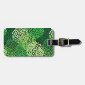 緑の花柄 ラゲッジタグ (正面横)