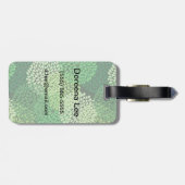 緑の花柄 ラゲッジタグ (裏面横)