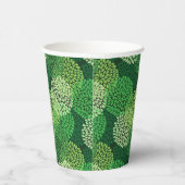 緑の花柄 紙コップ (右)