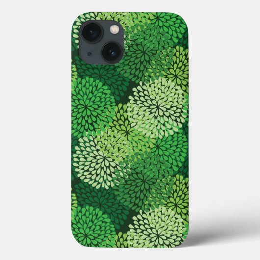 緑の花柄 Case-Mate iPhoneケース (裏面)