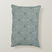 緑の花模様の壁紙 アクセントクッション (裏面(縦))