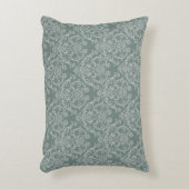 緑の花模様の壁紙 アクセントクッション (正面(垂直))