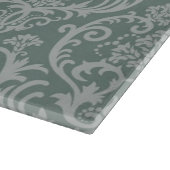 緑の花模様の壁紙 カッティングボード (角)