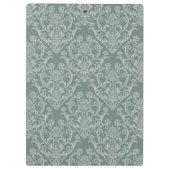 緑の花模様の壁紙 クリップボード (裏面)