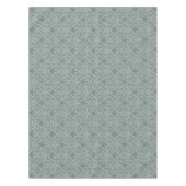 緑の花模様の壁紙 テーブルクロス (正面)