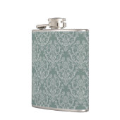 緑の花模様の壁紙 フラスク (左)