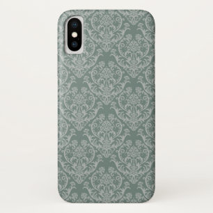緑の花模様の壁紙 iPhone X ケース