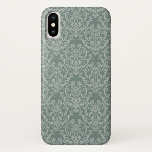 緑の花模様の壁紙 Case-Mate iPhoneケース (裏面)