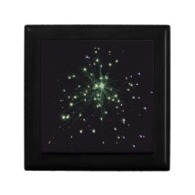 緑の花火の火花