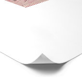 緑の花瓶のピンクのバラ ポスター (角)