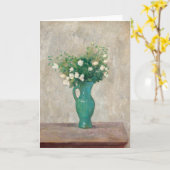緑の花瓶の花束 | タデウスマコフスキー カード (黄色い花)