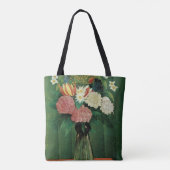 緑の花瓶の花 トートバッグ (裏面)