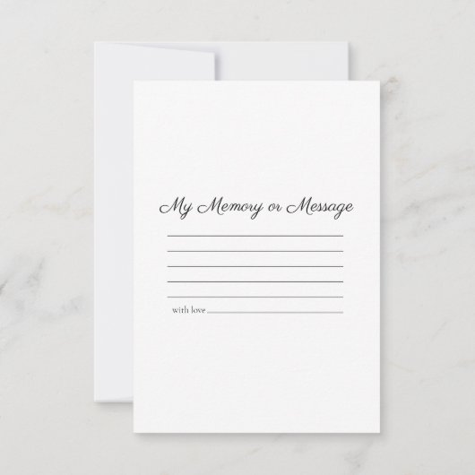 緑の花瓶共有メモリ葬儀の記念 ノートカード (裏面)