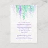 緑の花結婚のカスケード情報エンクロージャカード エンクロージャーカード (裏面)