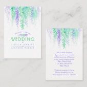 緑の花結婚のカスケード情報エンクロージャカード エンクロージャーカード (正面/裏面)