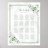 緑の花結婚植物表 ポスター (正面)