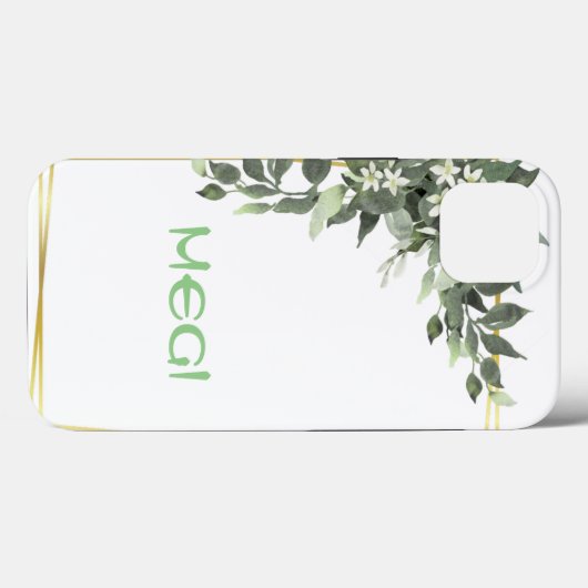 緑の花面 Case-Mate iPhoneケース (裏面 (横))