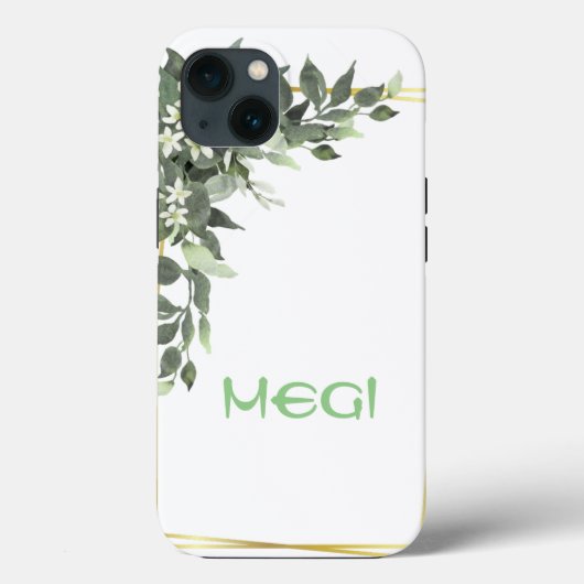 緑の花面 Case-Mate iPhoneケース (裏面)