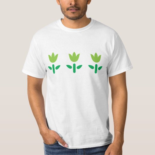 緑の花3 Tシャツ (正面)