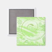 緑の花 マグネット (正面/裏面)