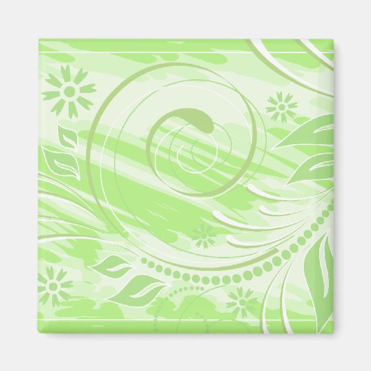 緑の花 マグネット (正面)