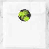 緑の花 ラウンドシール (バッグ)