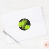 緑の花 ラウンドシール (封筒)
