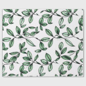 緑の花 ラッピングペーパー (フラット)