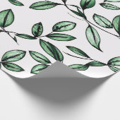 緑の花 ラッピングペーパー (角)