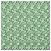 緑の花、ヴィンテージデザイン模様 ファブリック (見本)