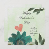 緑の花 – 他にはない愛 サンキューカード (正面/裏面)